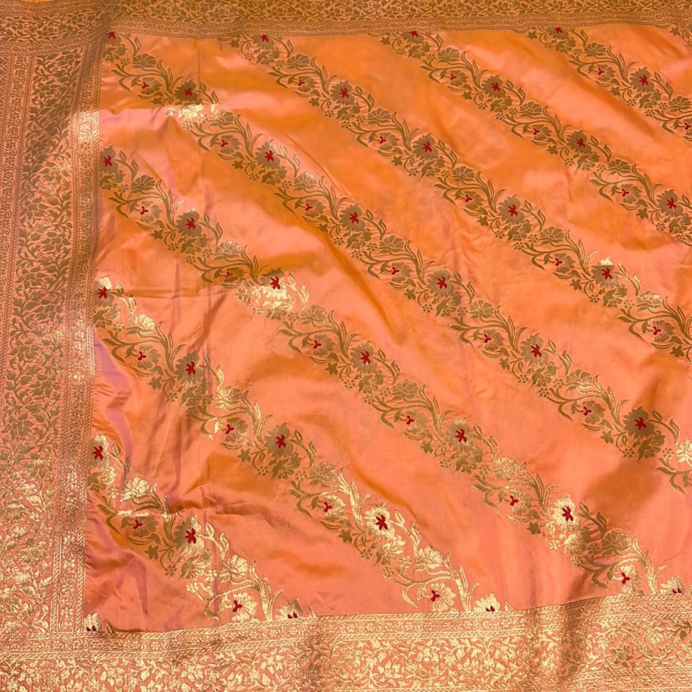 Peach Banarasi Dupatta Shawl 🤩 Barely Worn